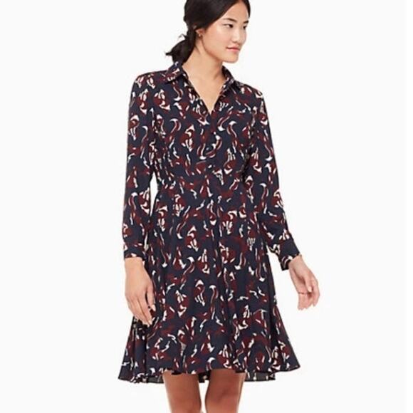 Kate Spade New York Dresses & Skirts - Kate Spade So Foxy Long Sleeve Dress Size 2
